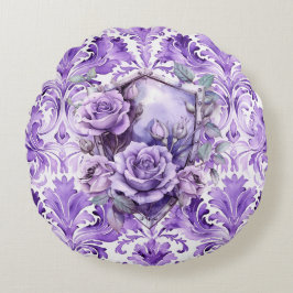 Almofada Redonda Travesseiro Redondo Delicado Escudo Roxo de Fé