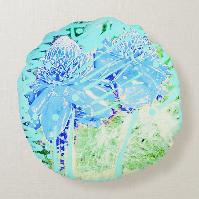 Almofada Redonda Travesseiro redondo do clube feminino fresco (Verso)