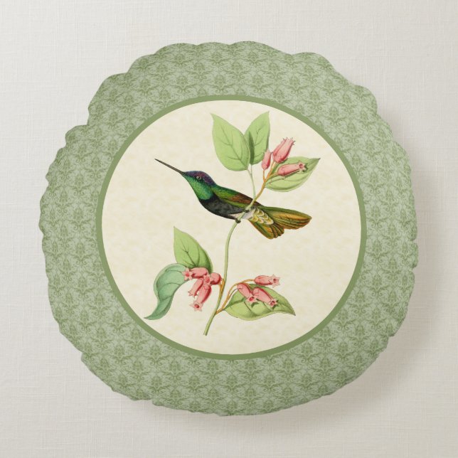 Almofada Redonda Travesseiro redondo do damasco magnífico do (Frente)