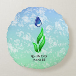 Almofada Redonda Travesseiro redondo do Dia da Terra