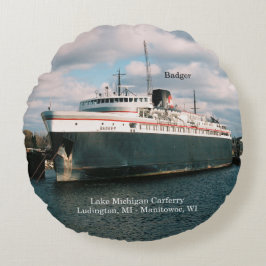 Almofada Redonda Travesseiro redondo do emblema