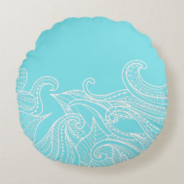 Almofada Redonda Travesseiro redondo do estilo de Boho do Aqua