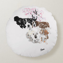 Almofada Redonda Travesseiro redondo: É um Cachorro, Mundo Canino