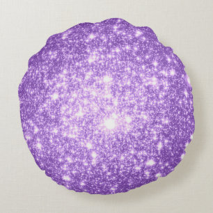 Almofada Redonda Travesseiro Redondo Estrelas de Lavanda