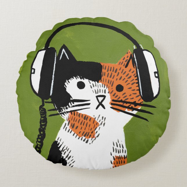 Almofada Redonda Travesseiro redondo falsificado de Ralph (Frente)