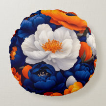 Travesseiro redondo floral