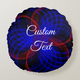 Almofada Redonda Travesseiro redondo geométrico com cor de mirtilo