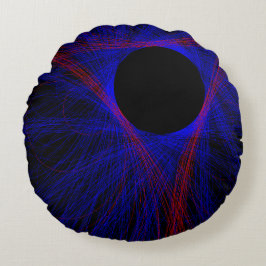 Almofada Redonda Travesseiro redondo geométrico com triângulo acent