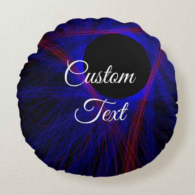 Almofada Redonda Travesseiro redondo geométrico com triângulo acent (Frente)