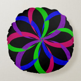 Almofada Redonda Travesseiro Redondo Geométrico Figura 8