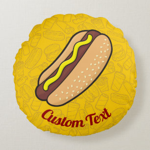 Almofada Redonda Travesseiro redondo Hotdog