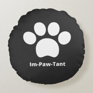 Almofada Redonda Travesseiro Redondo Im-Paw-Tant