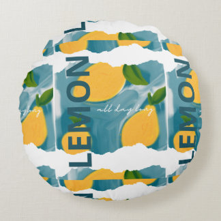 Almofada Redonda Travesseiro redondo - LEMON o dia todo