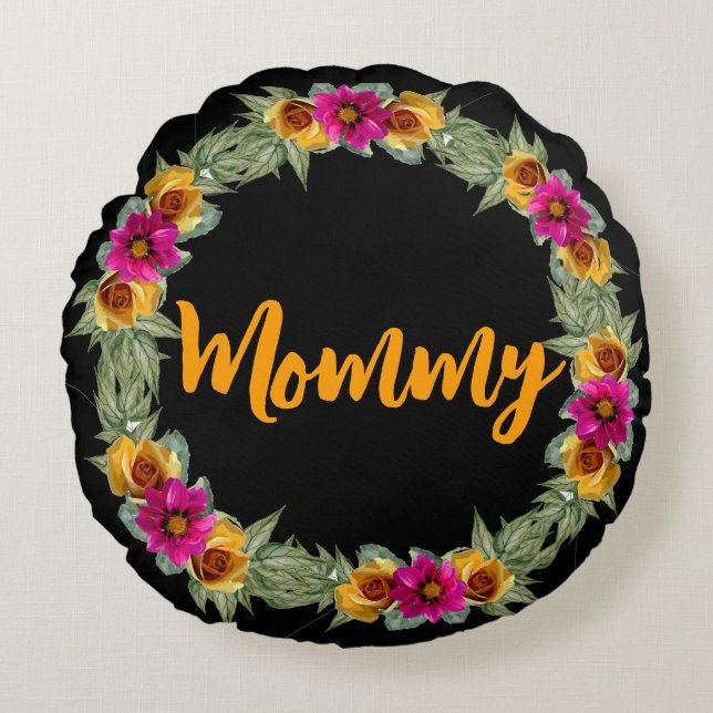 Almofada Redonda Travesseiro redondo mamãe (Frente)