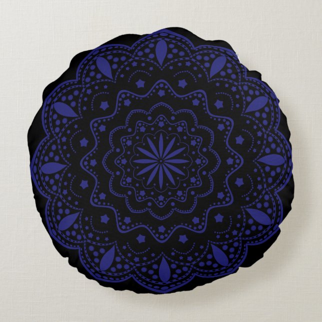 Almofada Redonda Travesseiro Redondo Mandala (Verso)