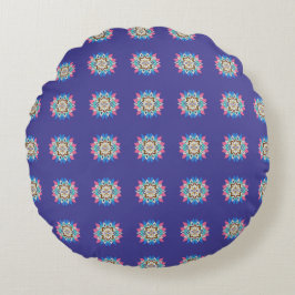 Almofada Redonda Travesseiro Redondo Mandala Roxo