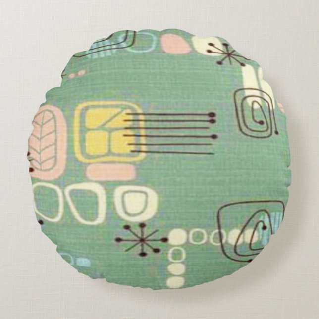 Almofada Redonda Travesseiro redondo moderno do design gráfico do (Frente)