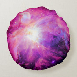 Almofada Redonda Travesseiro Redondo Nebulosa de Órion Rosa Roxo