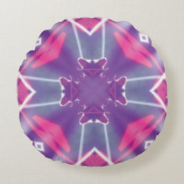 Almofada Redonda Travesseiro redondo personalizado azul Cruz branca