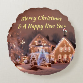 Almofada Redonda Travesseiro redondo personalizado com cena de Nata