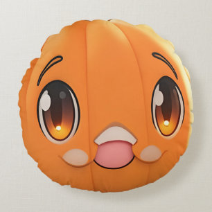 Almofada Redonda Travesseiro Redondo Pumpkin Puff