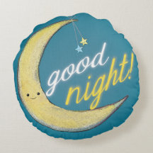 Travesseiro redondo reversível da boa noite do bom
