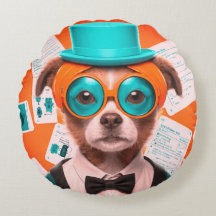 Travesseiro redondo Sunny Puppy