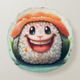 Almofada Redonda Travesseiro Redondo Sushi de Cartoon - Brincadeira