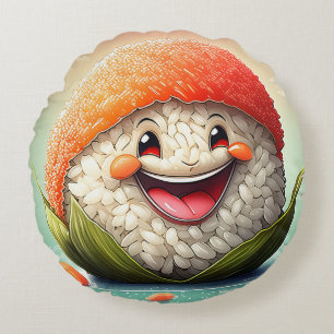 Almofada Redonda Travesseiro Redondo Sushi de Cartoon - Brincadeira