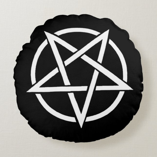 Almofada Redonda Travesseiro redondo Wic blk (Frente)