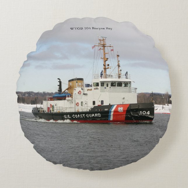 Almofada Redonda Travesseiro redondo WTGB 104 Biscyne Bay (Frente)