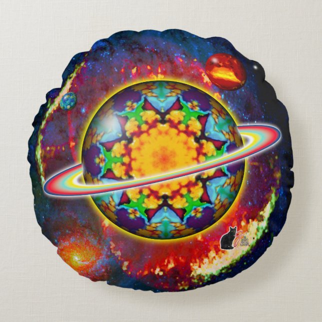 Almofada Redonda Travesseiro redondo Zargon Orbz (Frente)