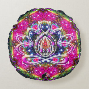 Almofada Redonda Travesseiro redondo Zen Lotus Atmosférico