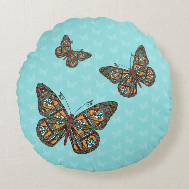 Almofada Redonda Travesseiro Ronda Monarca Ucraniano (Frente)