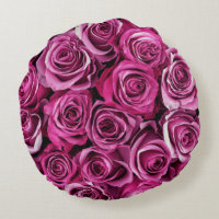 Travesseiro Rosa Impressão redondo cor-de-rosa que