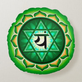 Almofada Redonda Travesseiro Round Chakra Anahata Yoga
