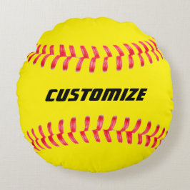 Almofada Redonda Travesseiro Softball Personalizado