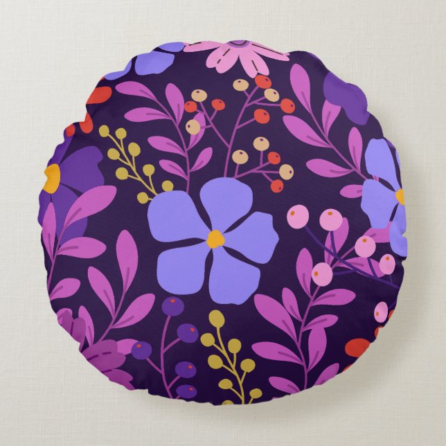 Almofada Redonda Travesseiro Tropical Redonda Brilhante (Frente)