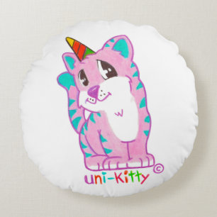 Almofada Redonda Travesseiro UniKitty