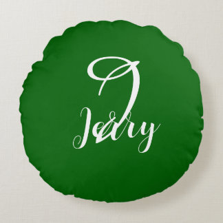 Almofada Redonda Travesseiro Verde Emerald Personalizado