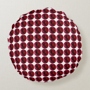 Almofada Redonda Travesseiro vermelho, Travesseiro decorativo rubi,
