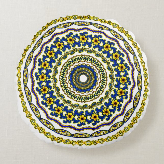 Almofada Redonda travesseiro zen, almofada para meditação (Frente)