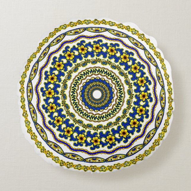 Almofada Redonda travesseiro zen, almofada para meditação (Frente)