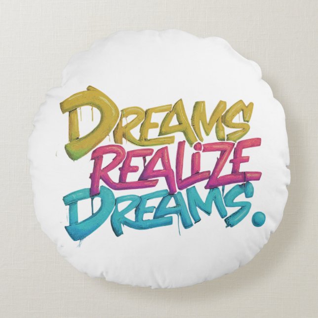 Almofada Redonda Travesseiros e Poufs (Frente)