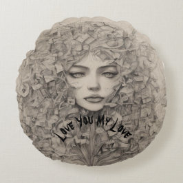 Almofada Redonda Travesseiros únicos de luxo com vida livre