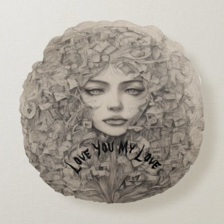 Almofada Redonda Travesseiros únicos de luxo com vida livre