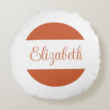 Trendy Terracotta Orange Nome manuscrito