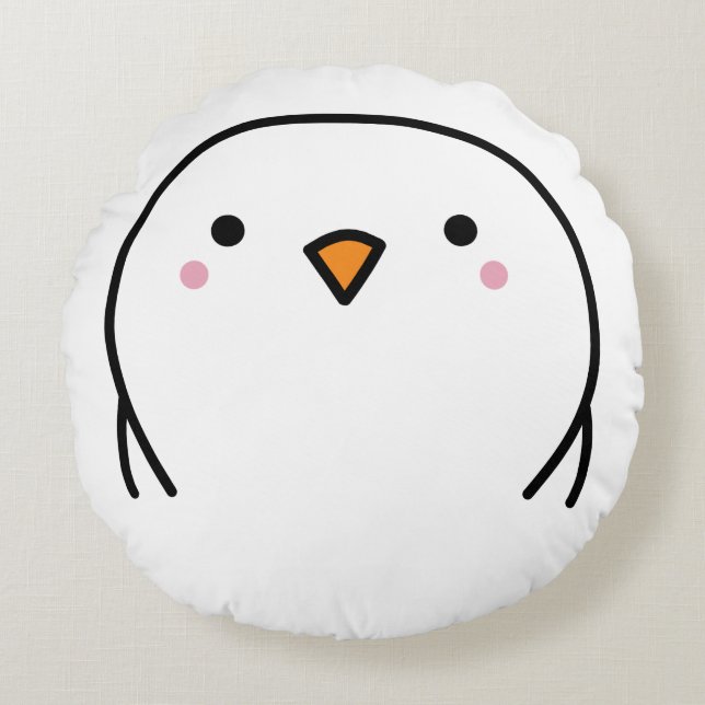 Almofada Redonda Três aves no arame (Frente)