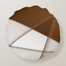 Triângulo bege deslizante com sombra, estilo suave