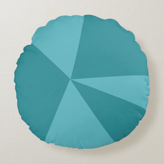 Almofada Redonda Triângulos padrão geométrico (Frente)